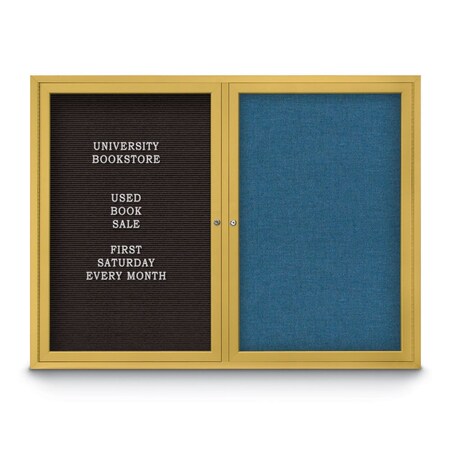 United Visual Products Corkboard, Keylime/Gold, 42" x 32" UV4035-GOLD-KEYLIME